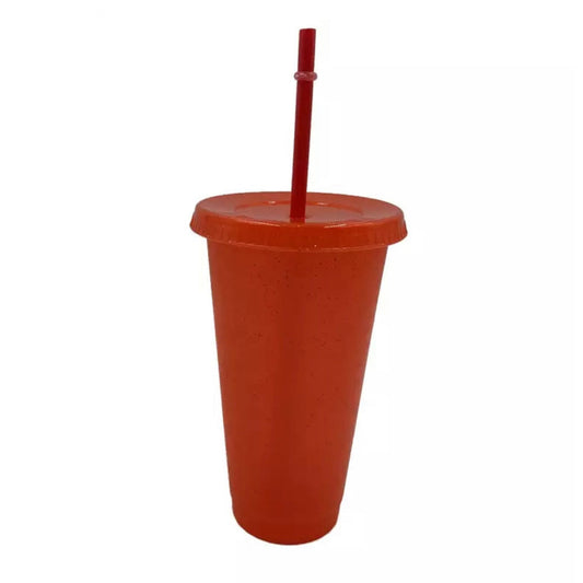 Sequined Glitter Straw Cup