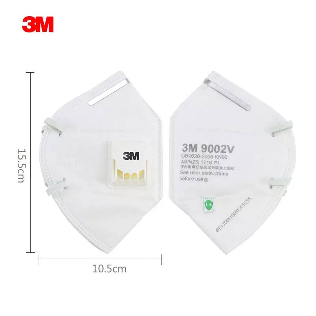 3M 9002V Mask KN90 With Valve Headband