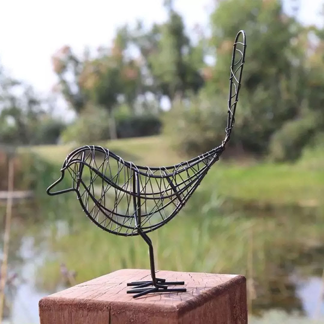 Mini Iron Bird Figurine